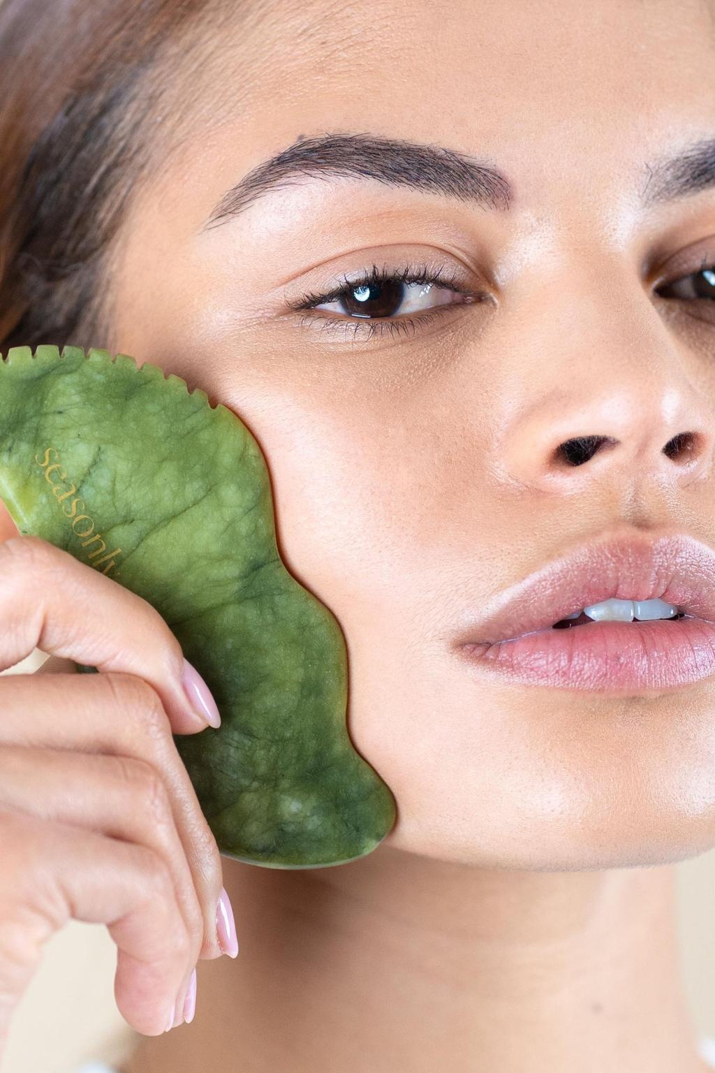 Close up gua sha